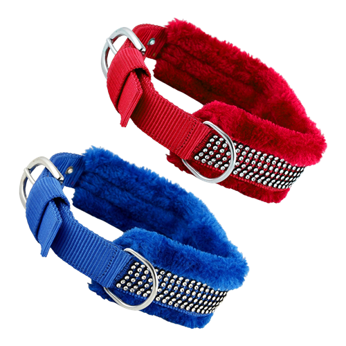 Set of 2- Adjustable Soft-Padded Dog Collar