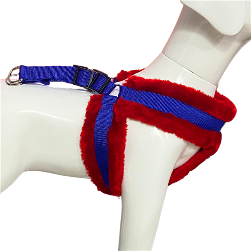 Adjustable Soft Fur-Padded Nylon Dog Harness