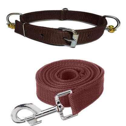 Nylon Bell Collar & Leash Set