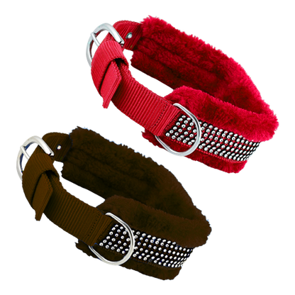 Set of 2- Adjustable Soft-Padded Dog Collar