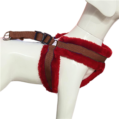 Adjustable Soft Fur-Padded Nylon Dog Harness