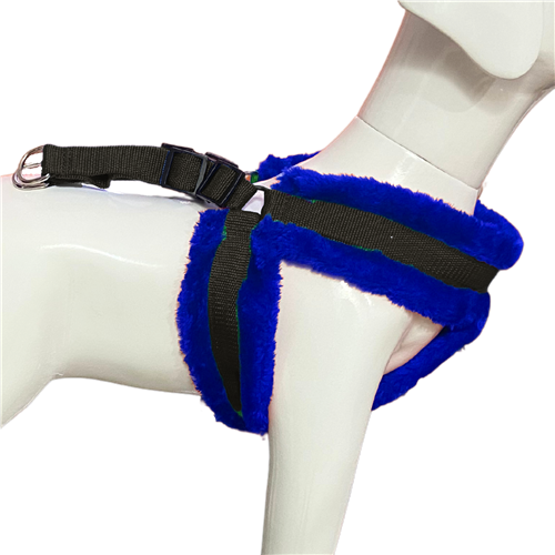 Adjustable Soft Fur-Padded Nylon Dog Harness