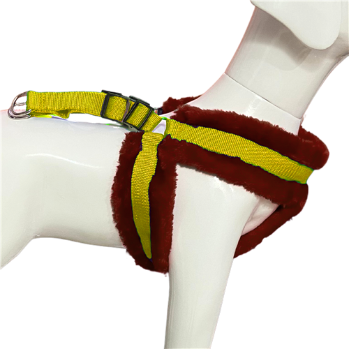 Adjustable Soft Fur-Padded Nylon Dog Harness