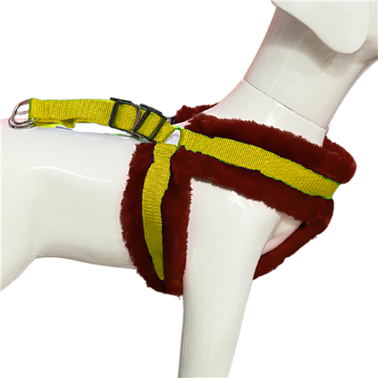 Adjustable Soft Fur-Padded Nylon Dog Harness