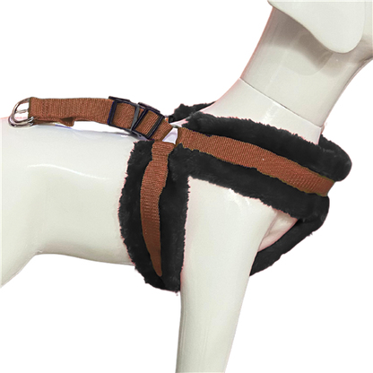 Adjustable Soft Fur-Padded Nylon Dog Harness