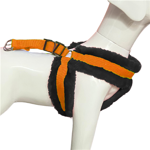 Adjustable Soft Fur-Padded Nylon Dog Harness
