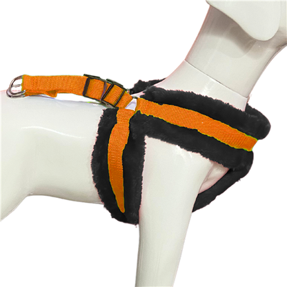 Adjustable Soft Fur-Padded Nylon Dog Harness
