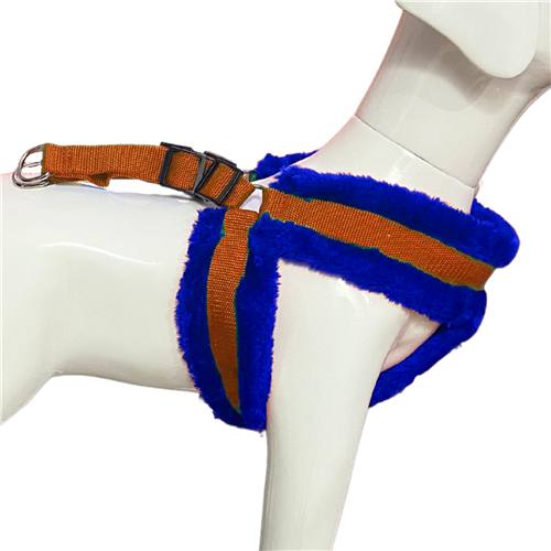 Adjustable Soft Fur-Padded Nylon Dog Harness
