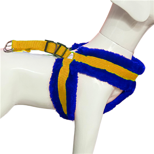 Adjustable Soft Fur-Padded Nylon Dog Harness