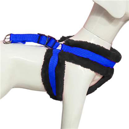Adjustable Soft Fur-Padded Nylon Dog Harness