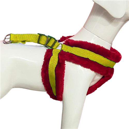 Adjustable Soft Fur-Padded Nylon Dog Harness