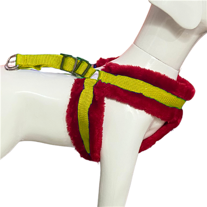 Adjustable Soft Fur-Padded Nylon Dog Harness
