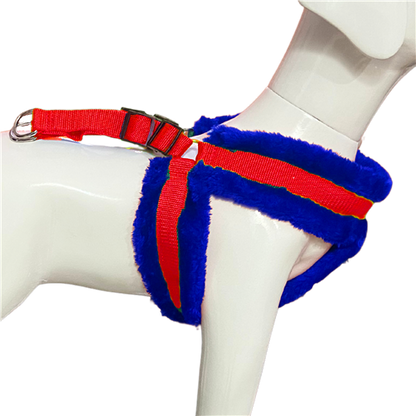Adjustable Soft Fur-Padded Nylon Dog Harness