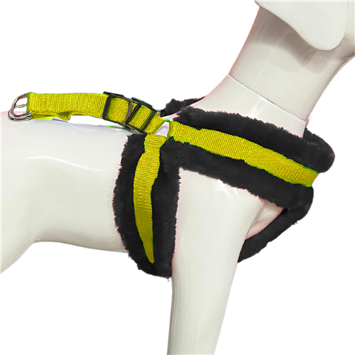 Adjustable Soft Fur-Padded Nylon Dog Harness