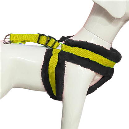 Adjustable Soft Fur-Padded Nylon Dog Harness