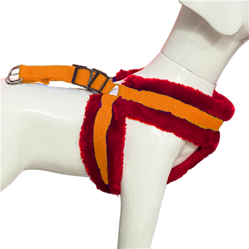 Adjustable Soft Fur-Padded Nylon Dog Harness