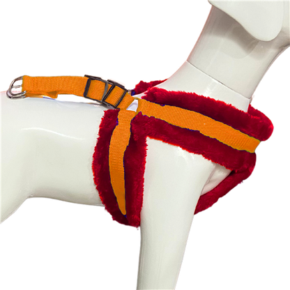 Adjustable Soft Fur-Padded Nylon Dog Harness