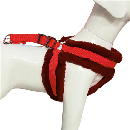 Adjustable Soft Fur-Padded Nylon Dog Harness