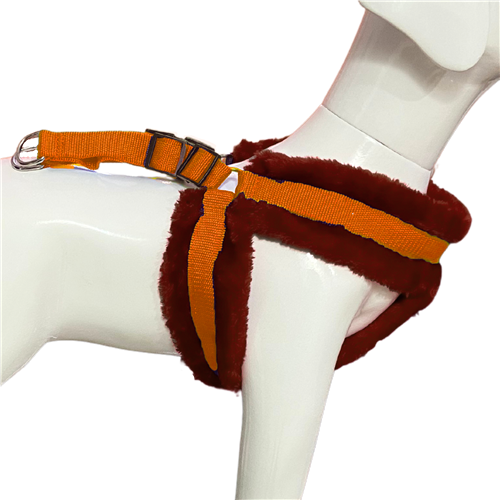 Adjustable Soft Fur-Padded Nylon Dog Harness