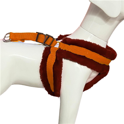 Adjustable Soft Fur-Padded Nylon Dog Harness