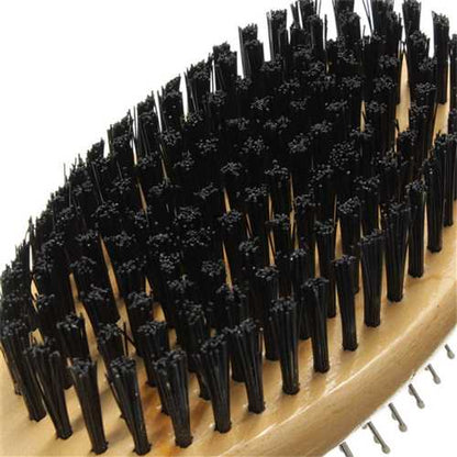 Double-Sided Wooden Dog Grooming Brush